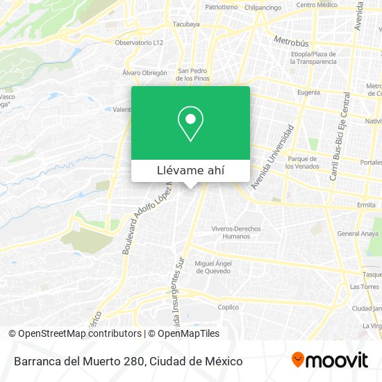 Mapa de Barranca del Muerto 280