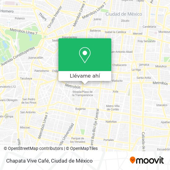 Mapa de Chapata Vive Café