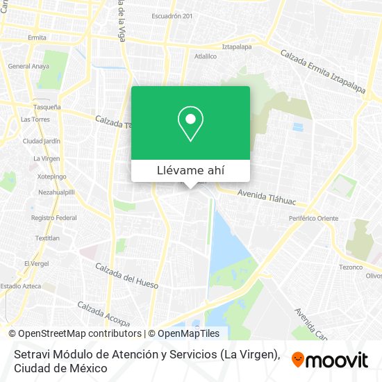 Mapa de Setravi Módulo de Atención y Servicios (La Virgen)