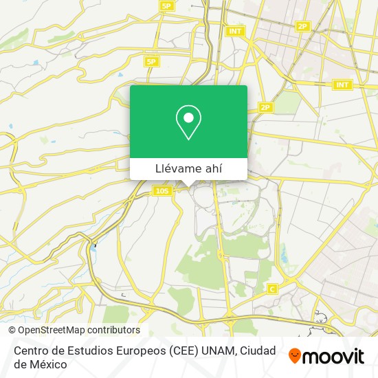 Mapa de Centro de Estudios Europeos (CEE) UNAM