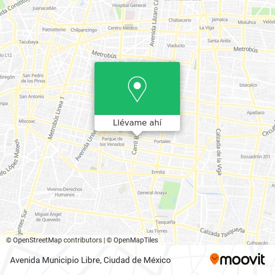 Mapa de Avenida Municipio Libre