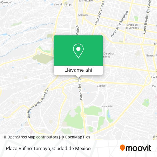 Mapa de Plaza Rufino Tamayo