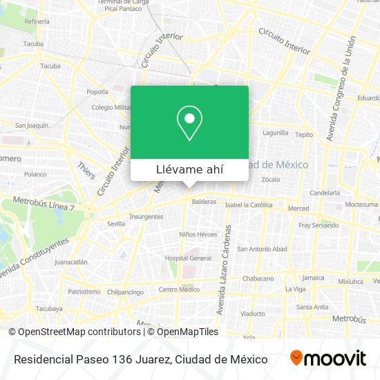 Mapa de Residencial Paseo 136 Juarez