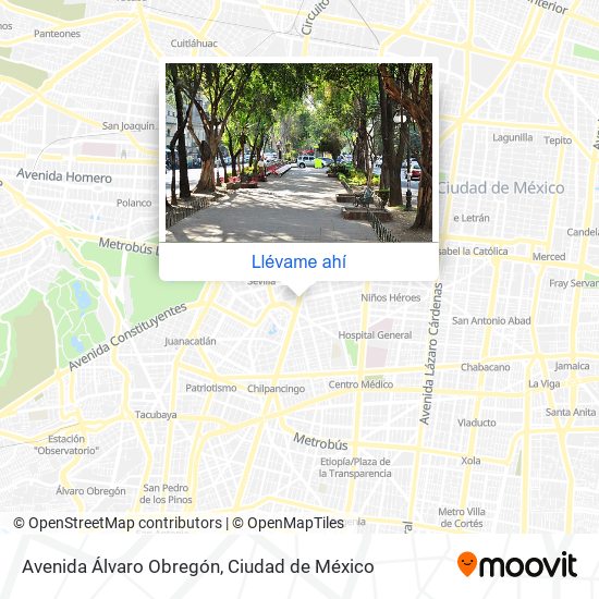 Mapa de Avenida Álvaro Obregón