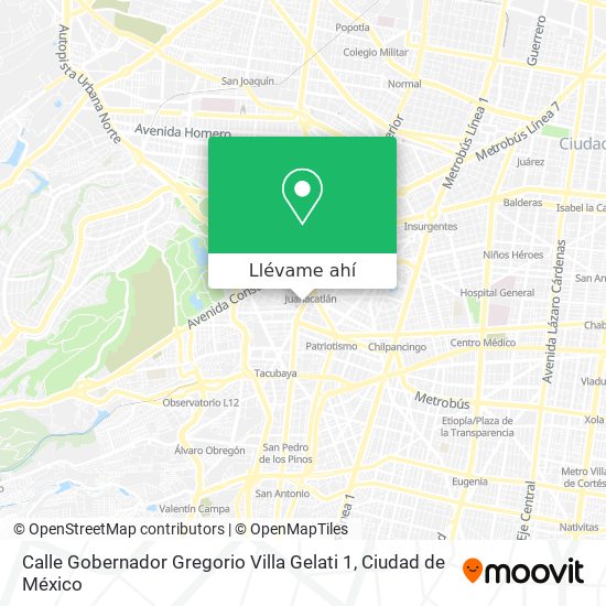 Mapa de Calle Gobernador Gregorio Villa Gelati 1