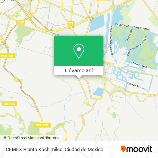 Mapa de CEMEX Planta Xochimilco