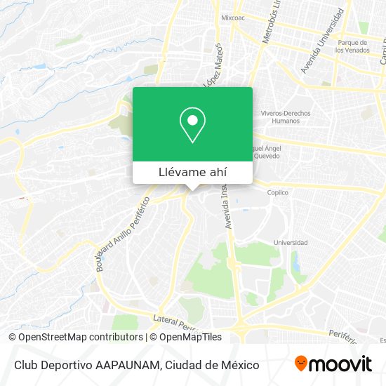 Mapa de Club Deportivo AAPAUNAM
