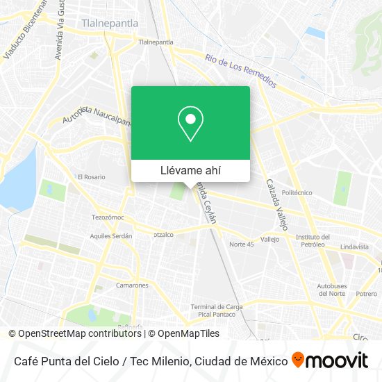 Mapa de Café Punta del Cielo / Tec Milenio