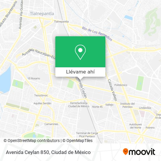 Mapa de Avenida Ceylan 850