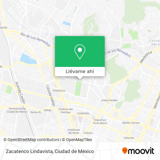 Mapa de Zacatenco Lindavista