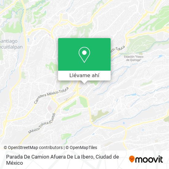 Mapa de Parada De Camion Afuera De La Ibero