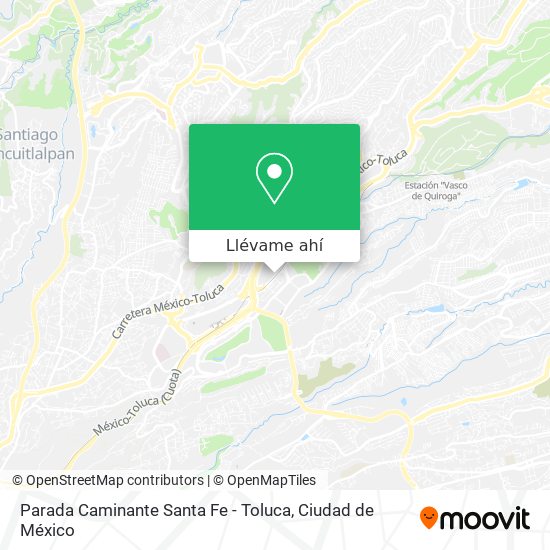 Mapa de Parada Caminante Santa Fe - Toluca