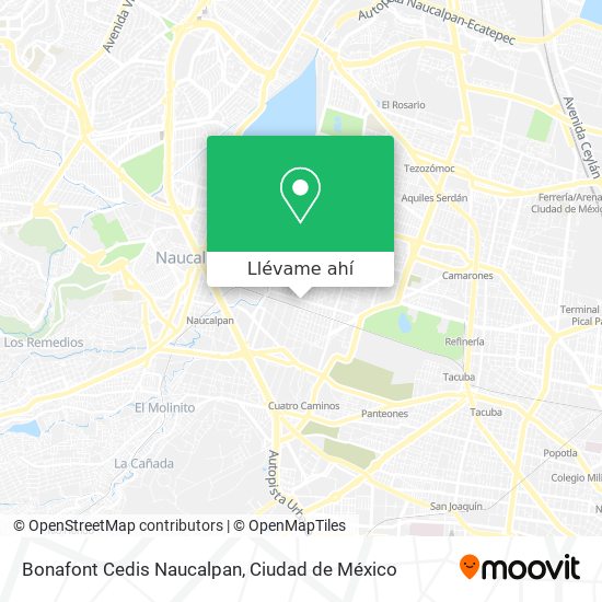 Mapa de Bonafont Cedis Naucalpan