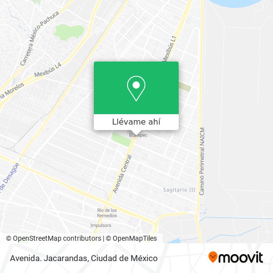 Mapa de Avenida. Jacarandas