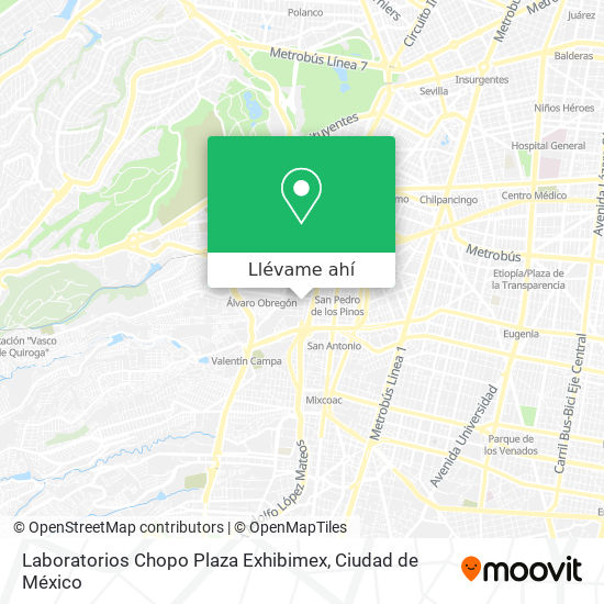 Mapa de Laboratorios Chopo Plaza Exhibimex