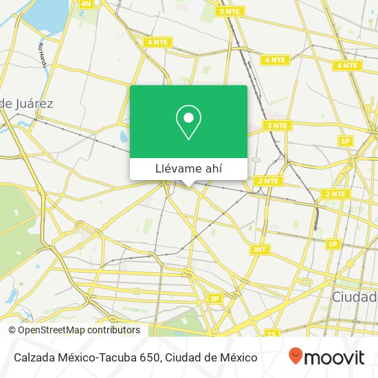 Mapa de Calzada México-Tacuba 650