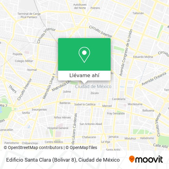 Mapa de Edificio Santa Clara (Bolivar 8)