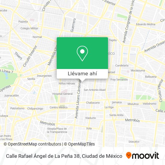 Mapa de Calle Rafael Ángel de La Peña 38