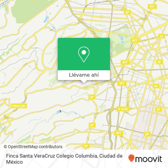 Mapa de Finca Santa VeraCruz Colegio Columbia