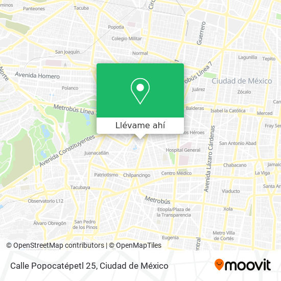 Mapa de Calle Popocatépetl 25