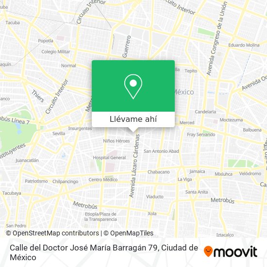 Mapa de Calle del Doctor José María Barragán 79