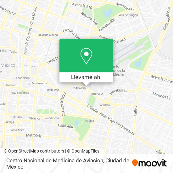 Mapa de Centro Nacional de Medicina de Aviación