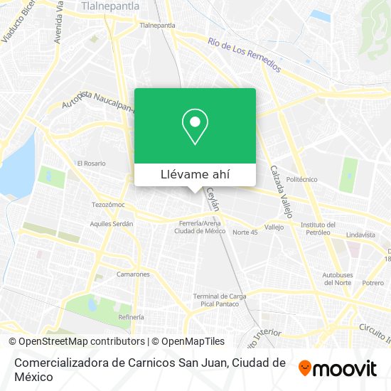 Mapa de Comercializadora de Carnicos San Juan