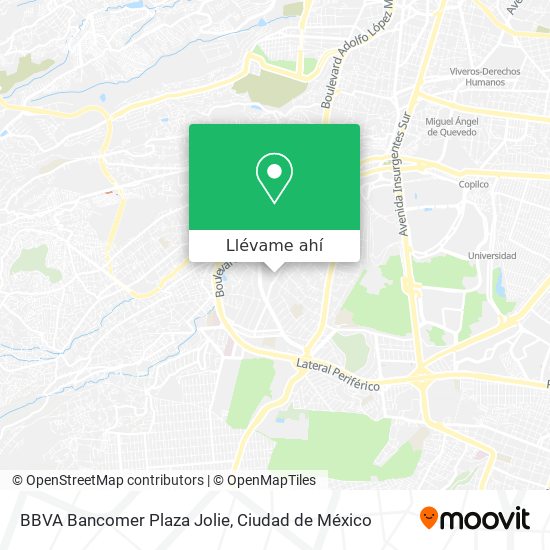 Mapa de BBVA Bancomer Plaza Jolie