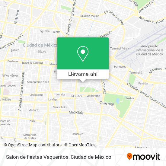 Mapa de Salon de fiestas Vaqueritos