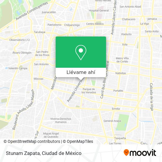 Mapa de Stunam Zapata