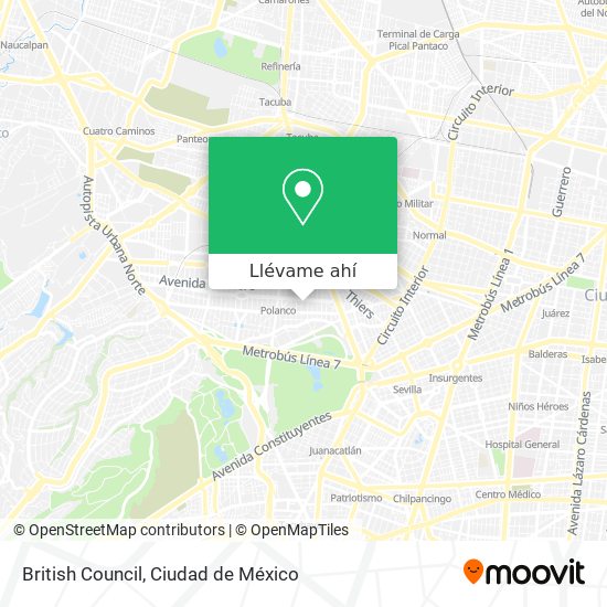 Mapa de British Council