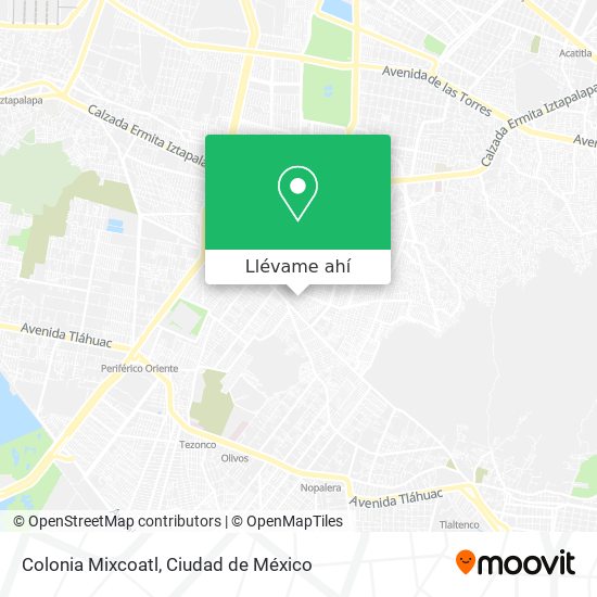 Mapa de Colonia Mixcoatl