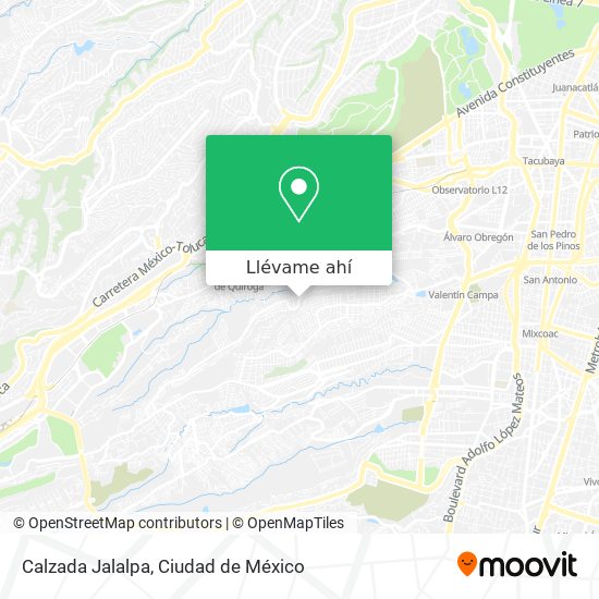 Mapa de Calzada Jalalpa