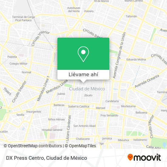 Mapa de DX Press Centro