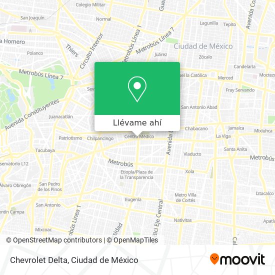  Cómo llegar a Chevrolet Delta en Miguel Hidalgo en Autobús o Metro?