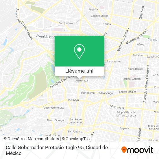 Mapa de Calle Gobernador Protasio Tagle 95