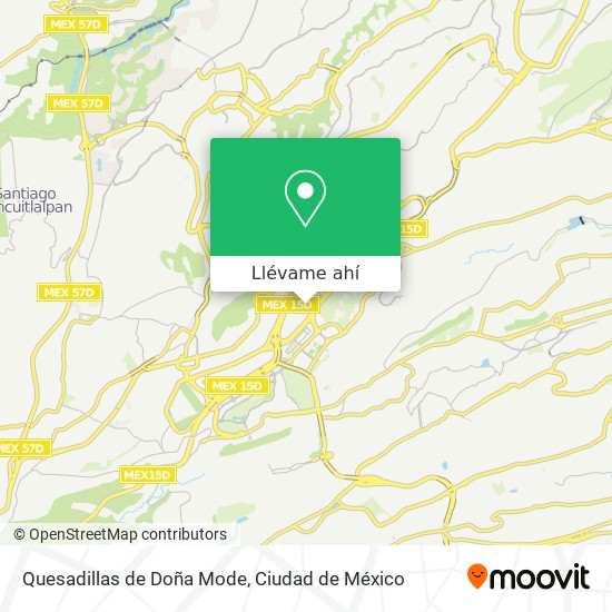 Mapa de Quesadillas de Doña Mode