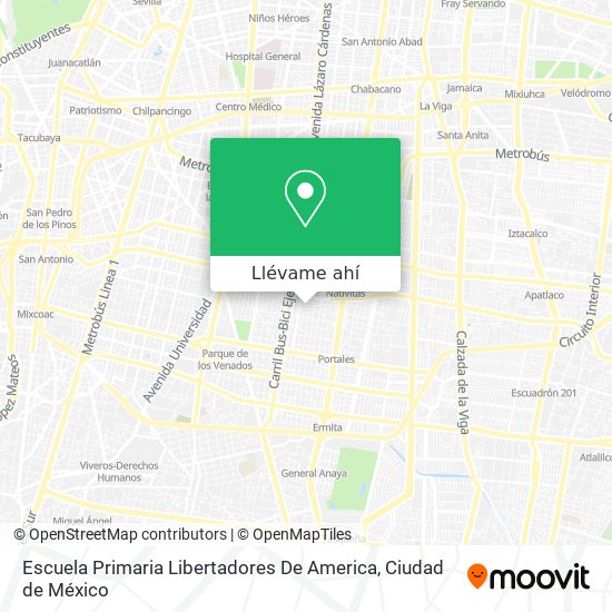 Mapa de Escuela Primaria Libertadores De America
