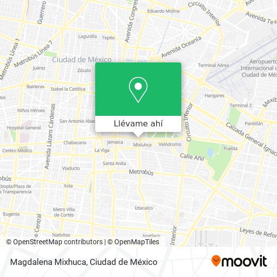 Mapa de Magdalena Mixhuca