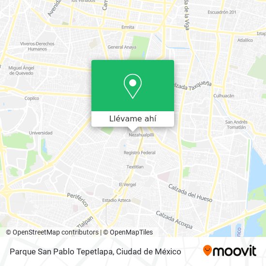 Mapa de Parque San Pablo Tepetlapa