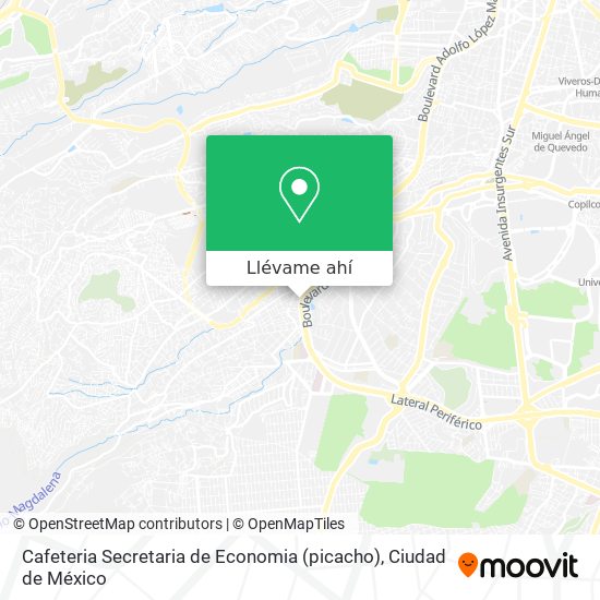 Mapa de Cafeteria Secretaria de Economia (picacho)