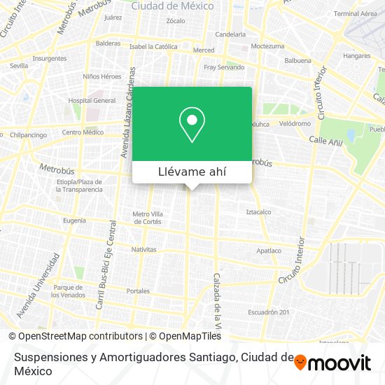 Mapa de Suspensiones y Amortiguadores Santiago