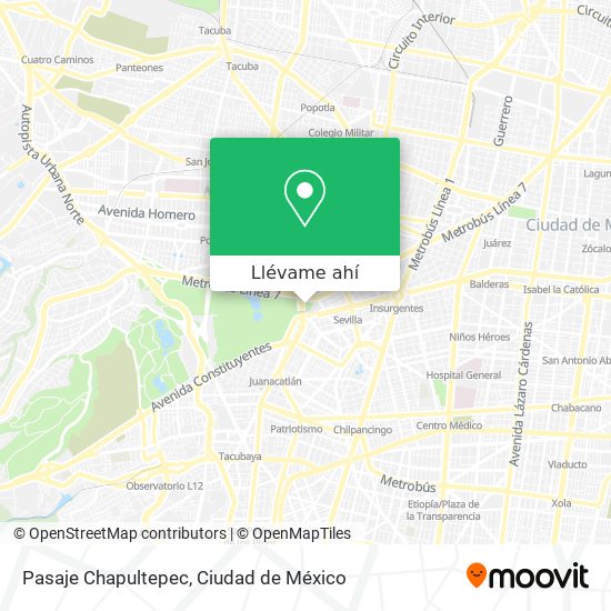 Mapa de Pasaje Chapultepec