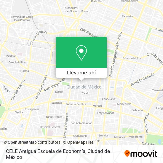 Mapa de CELE Antigua Escuela de Economía