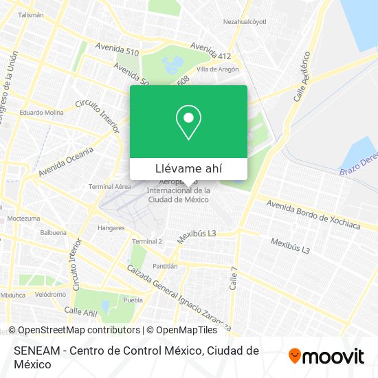 Mapa de SENEAM - Centro de Control México