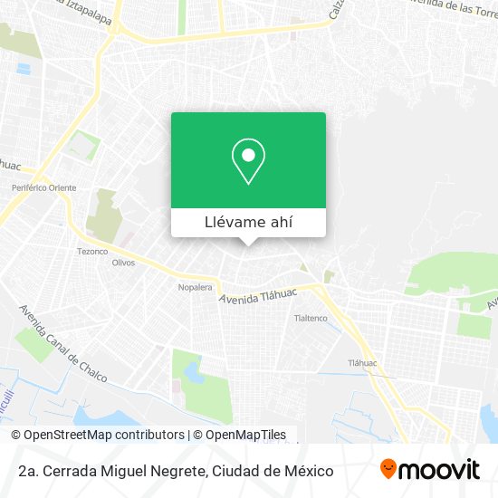 Mapa de 2a. Cerrada Miguel Negrete