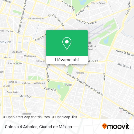 Cómo llegar a Colonia 4 Arboles en Cuauhtémoc en Autobús o Metro?