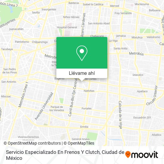 Mapa de Servicio Especializado En Frenos Y Clutch