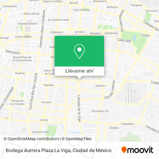 Mapa de Bodega Aurrera Plaza La Viga