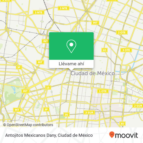 Mapa de Antojitos Mexicanos Dany